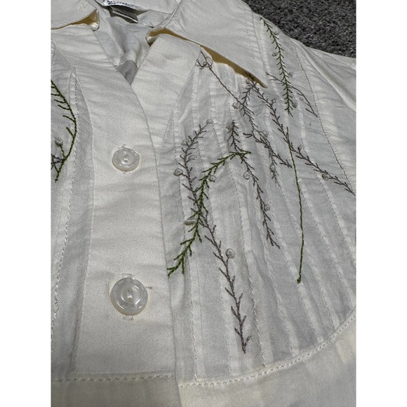 Christopher & Banks Button Up Embroidered Shirt XL - Picture 5 of 7